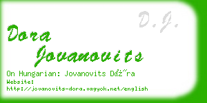 dora jovanovits business card
